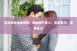 北京缘探婚姻调查：挽回狮子男人：重塑魅力，重新吸引