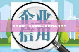 北京侦探：重拾婚姻与爱情的心灵箴言