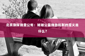 北京缘探调查公司：婚姻公益挽回机制的定义是什么？