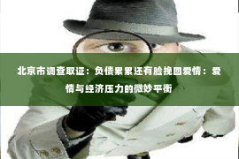 北京市调查取证：负债累累还有脸挽回爱情：爱情与经济压力的微妙平衡
