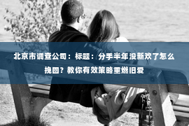 北京市调查公司：标题：分手半年没新欢了怎么挽回？教你有效策略重燃旧爱