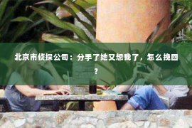 北京市侦探公司：分手了她又想我了，怎么挽回？