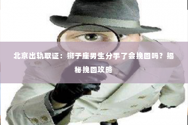 北京出轨取证：狮子座男生分手了会挽回吗？揭秘挽回攻略