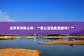 北京市侦探公司：**老公出轨能挽回吗？**