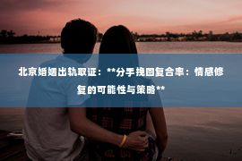北京婚姻出轨取证：**分手挽回复合率：情感修复的可能性与策略**