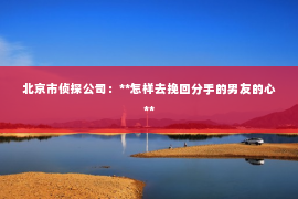 北京市侦探公司：**怎样去挽回分手的男友的心**