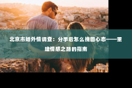 北京市婚外情调查：分手后怎么挽回心态——重建情感之路的指南