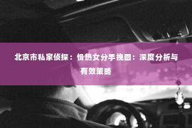 北京市私家侦探：慢热女分手挽回：深度分析与有效策略