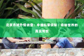 北京市婚外情调查：中国私家侦探：隐秘世界的真实写照