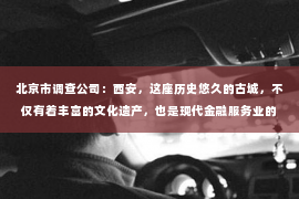 北京市调查公司：西安，这座历史悠久的古城，不仅有着丰富的文化遗产，也是现代金融服务业的重要基地。在金融领域，催收公司作为维护金融市场秩序的重要力量，扮演着不可或缺的角色。那么，西安有哪些催收公司呢？今天，我们就来聊聊这个话题。