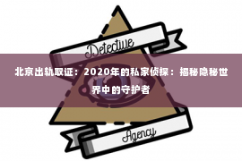 北京出轨取证：2020年的私家侦探：揭秘隐秘世界中的守护者