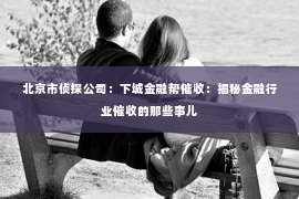 北京市侦探公司：下城金融帮催收：揭秘金融行业催收的那些事儿
