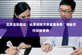 北京出轨取证：私家侦探大宋全集免费：揭秘古代侦探传奇