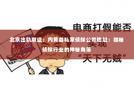 北京出轨取证：内黄县私家侦探公司地址：揭秘侦探行业的神秘角落